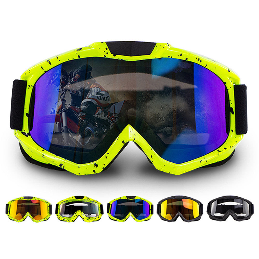 Yellow Universal Motorcycle Cycling Skiing Sport Goggles Outdoor Windproof TPU Anti-shock Breathable