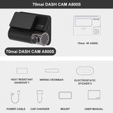 Dual Lens 4K Dashcam with Built-in GPS and Parking Monitior