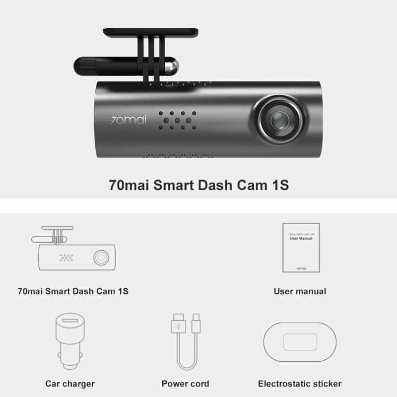Tube Design WiFi 1080P HD Dashcam con control por voz