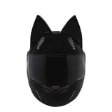 Casco de motocicleta de cara completa con máscara de Catwoman
