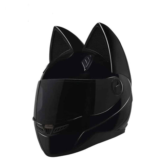 Casco de motocicleta de cara completa con máscara de Catwoman