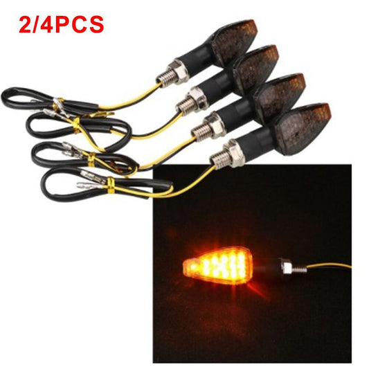 Black 2pcs Turn Signals For Motorcycle Stop Signal Motorcycle Directional Led Flashing Lamp Brake Light ForMotorcycle Car Accessories (only 2PCS)
