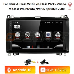 Car Multimedia Player Android 10 2 Din GPS Autoradio For Mercedes Benz B W245 B150 B160 B170 B180 B200 B55 2004-2012 2G+32G WIFI - Auto GoShop