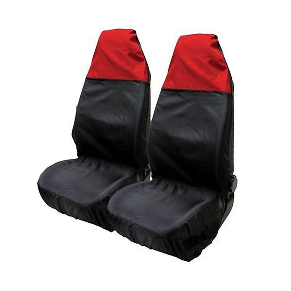 2PCS Waterproof Front Car Van Seat Covers Protectors Nonslip Backing Seat Covers For Cars Bus SUV RV Interior Accessories - Auto GoShop