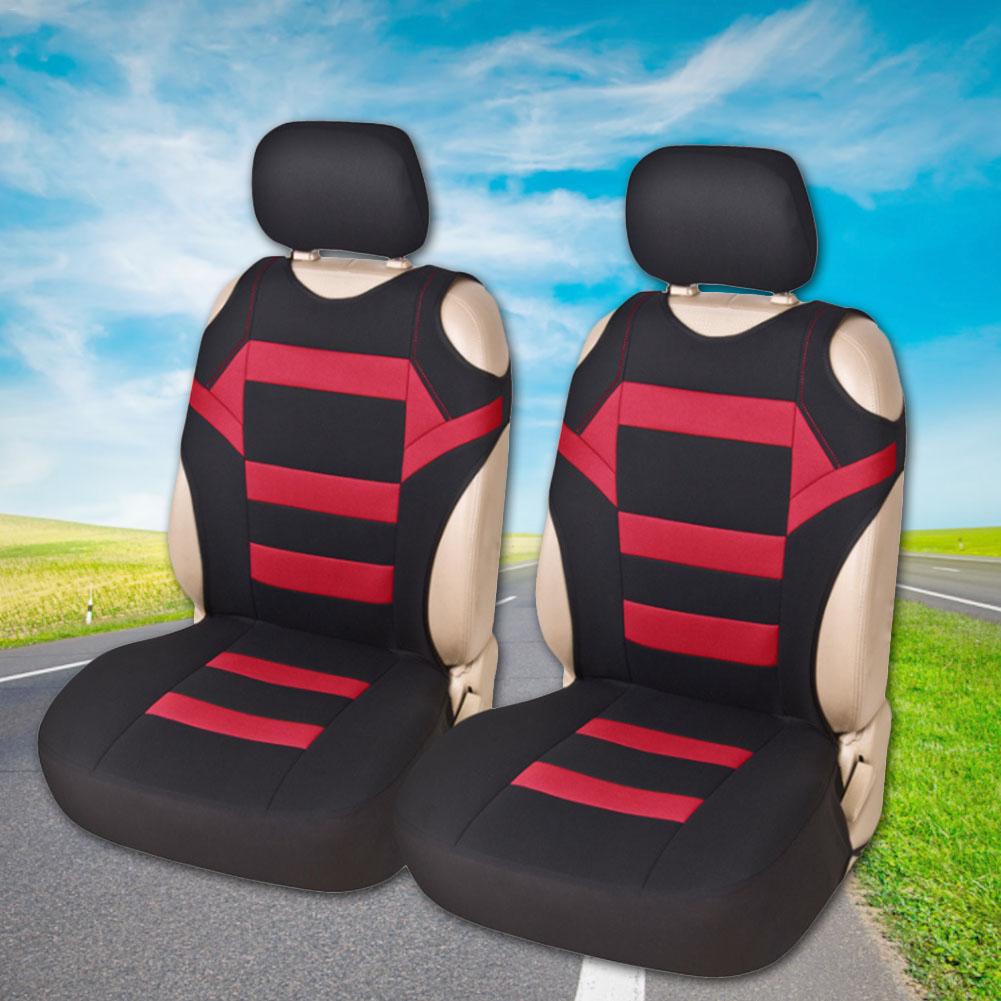 2 Pieces Set Universal Car Seat Covers Mesh Sponge Interior Accessories T Shirt Design Front Car Seat Cover for Car/Truck/Van - Auto GoShop