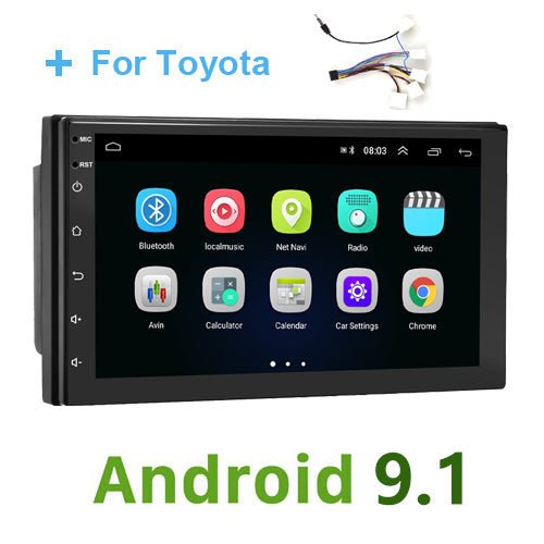 Podofo Universal Android 9.1 2din Car Radio GPS Multimedia MP5 Player Car Auto Stereo Radio 2 din for VW Nissan Hyundai Toyota - Auto GoShop