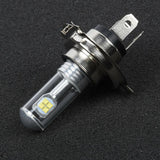 Gray H4/HS1 Motorcycle Headlight 12V 40W 8-LED COB 6500K White  4000LM Motorcycle Lights Fog Signal Bulb