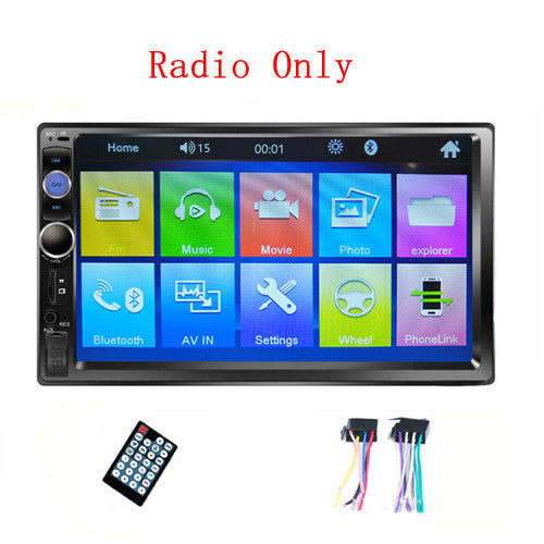 Royal Blue Hikity 2 Din Car Radio 7'' Touch Screen Car Player Mirror Link Bluetooth Car MP5 Multimedia  Player FM Autoradio Support Camera