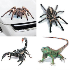 Black 3D Car Sticker Animals Bumper Spider Gecko Scorpions Car-styling Abarth Vinyl Decal Sticker Cars Auto Motorcycle Accessories