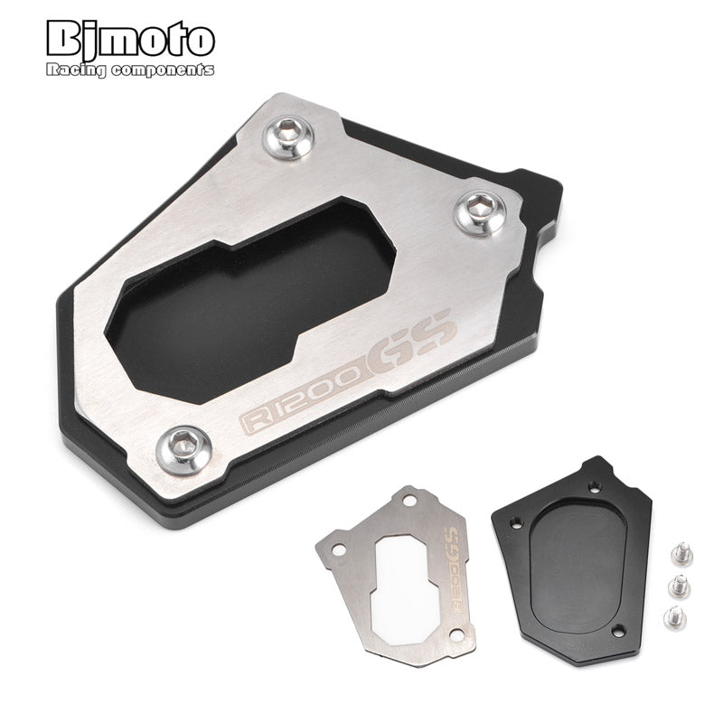 Light Gray BJMOTO Motorcycle R1200 GS Kickstand Side Stand Extension Plate For BMW R1200GS R1200 GS LC Adventure ADV R 1200 GS Pad Enlarge