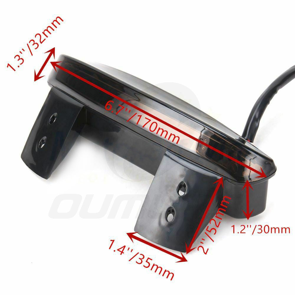 Dim Gray OUMURS Motorcycle LED Stop Brake Running Tail Light Turn Signal Lamp For Harley Sportster 1200 Roadster Iron 883 Softail Dyna 48