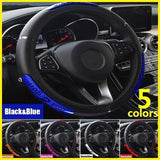 1pc Soft Auto Car Steering Wheel Cover Artificial Leather Car Styling Covers Steering Wheel Braid Suite Car Interior Accessories - Auto GoShop