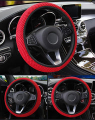 Micro Fiber Leather Soft Auto Car Steering Wheel Skidproof Durable Car Steering Cover Handmade Fabric Breathability Auto Cover - Auto GoShop
