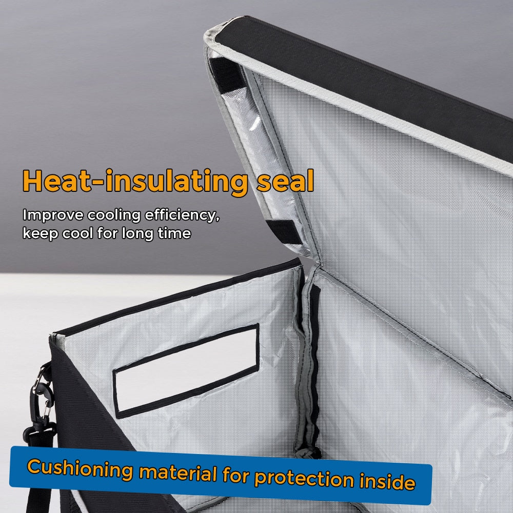 Gray Joytutus 18L Car Refrigerator Storage Bag 25L Portable Carry Bag for Mini Fridge Keep Cooling Drip-proof