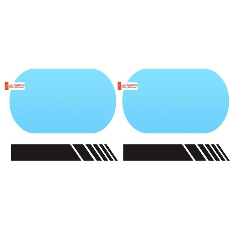 Light Sky Blue Car Side Window Rainproof Films+Rearview Mirror Styling Stickers Decals Car Rain Cover Auto Accessories