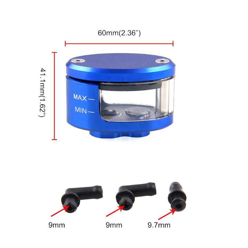 Royal Blue CNC Brake Clutch Master Cylinder Fluid Reservoir Tank Oil Cup for Motorcycle Suitable for Kawasaki ZX9 ZX9R ZX6R ZX636R ZX6R