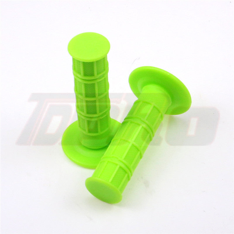 Yellow Green 2Pcs TDPRO 22mm Motorcycle Hand Grips Handlebar Front Left Rubber Handle bar Hand Grips For 50cc-250cc Pit Dirt Motor Trail