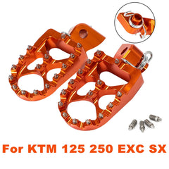Chocolate Motorcycle Footrests CNC Aluminum Rear Wide Foot Pegs Pedals Rests MX For KTM 250sx EXC 300 400 450 SX-F SMR 540 SX50 65 85 D49