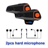 Black Fodsports BT-S2 Pro Motorcycle Wireless Bluetooth Intercom Headsets 1000m Motorbike BT Interphone with FM Radio Waterproof IPX6