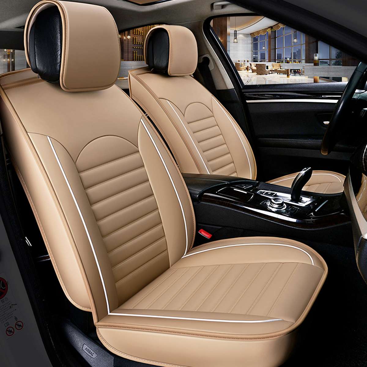 Universal Car Seat Cover PU Leather Automobile Seat Covers Car Seat Cover Vehicle Seat Protector Car Styling Interior Accessorie - Auto GoShop