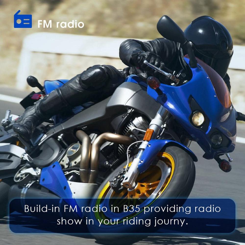 Midnight Blue QTB35 Motorcycle Helmet Intercom Helmet For Motorcycle Helmet Interphone Motorcycle Intercom Headphones FM Radio