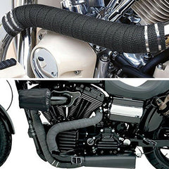 Gray 5M Roll Fiberglass Heat Shield Car Motorcycle Exhaust Manifold Heat Insulation Glass Fiber Thermal Wrap Tape Blacks +4 Ties Kit