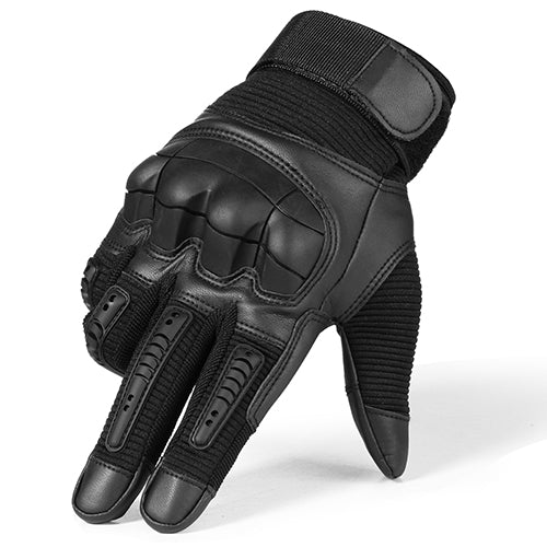 Dark Slate Gray Touch Screen Leather Motorcycle Gloves Motocross Tactical Gear Moto Motorbike Biker Racing Hard Knuckle Full Finger Glove Mens