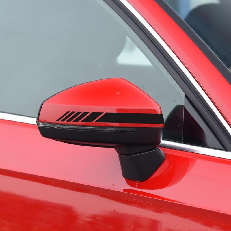 Orange Red Car Side Window Rainproof Films+Rearview Mirror Styling Stickers Decals Car Rain Cover Auto Accessories