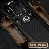 1/2pcs Car Seat Gap Slit Pocket Catcher Organizer PU Leather Storage Box Phone Bottle Cups Holder Auto Car Accessories Interior - Auto GoShop