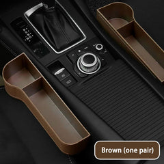 1/2pcs Car Seat Gap Slit Pocket Catcher Organizer PU Leather Storage Box Phone Bottle Cups Holder Auto Car Accessories Interior - Auto GoShop