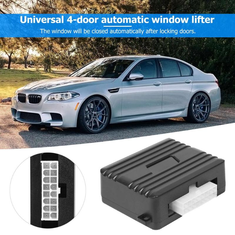 Light Slate Gray Universal 12V Car Power Window Roll Up Closer For 4 Doors Vehicle Auto Door Glass Closing Remotely Close Windows Module System