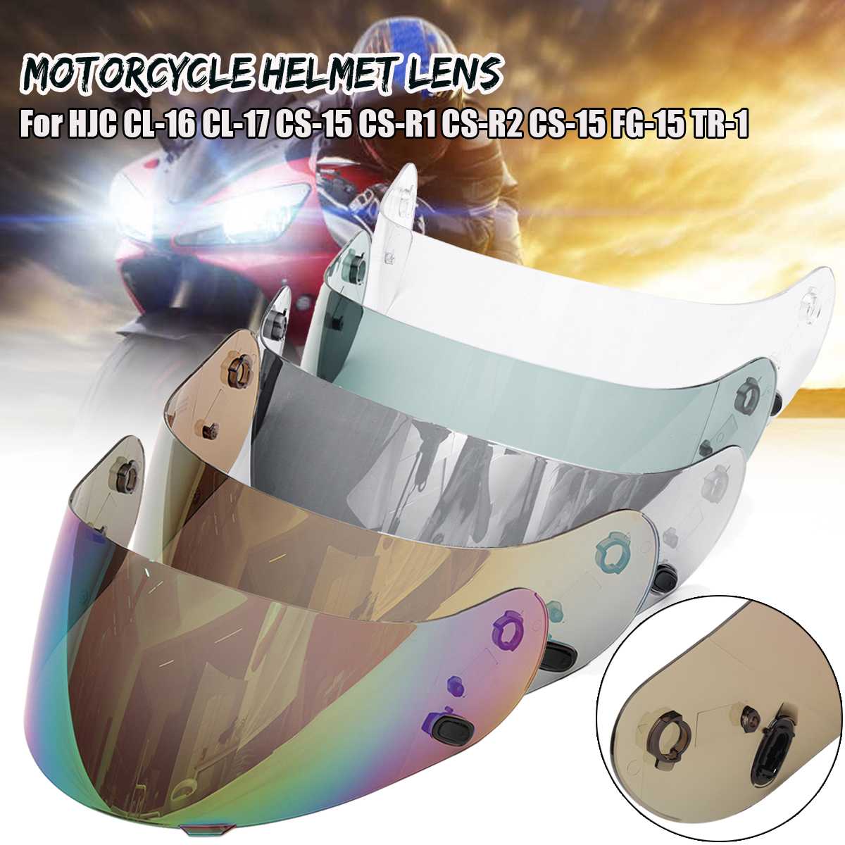 Gray For HJC CL-16 CL-17 CS-15 CS-R1 CS-R2 CS-15 FG-15 TR-1 Motorcycle Helmet Lens helmet visor