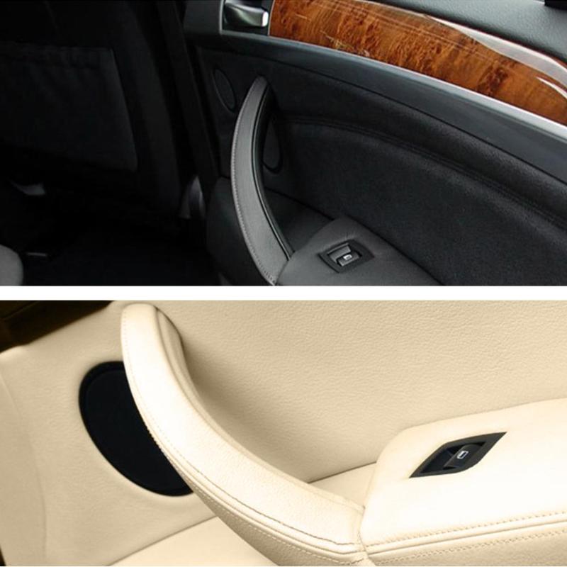 Tan VODOOL Car Right Left Inner Door Armrest Panel Handle Pull Trim Holder Auto Interior Accessories For BMW E70 X5 E71 E72 X6 SAV