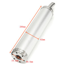 Beige 290mm Length Universal Stainless Steel Motorcycle Race Steel Exhaust Muffler Silencer Pipe For Street Scooter