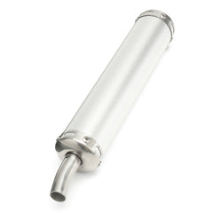 Light Gray 290mm Length Universal Stainless Steel Motorcycle Race Steel Exhaust Muffler Silencer Pipe For Street Scooter