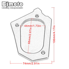 White Smoke BJMOTO Motorcycle R1200 GS Kickstand Side Stand Extension Plate For BMW R1200GS R1200 GS LC Adventure ADV R 1200 GS Pad Enlarge