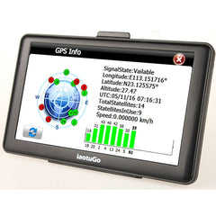 Green 7 Inch Capacitive Car GPS Truck Navigator 256M 8G Bluetooth AVIN FM HD 800*480 Free Updated  Newest Maps