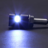 Midnight Blue Universal 2Pcs 12V LED Motorcycle Car Number License Plate Bolt Screw Light Lamp For Car & Motorcycle