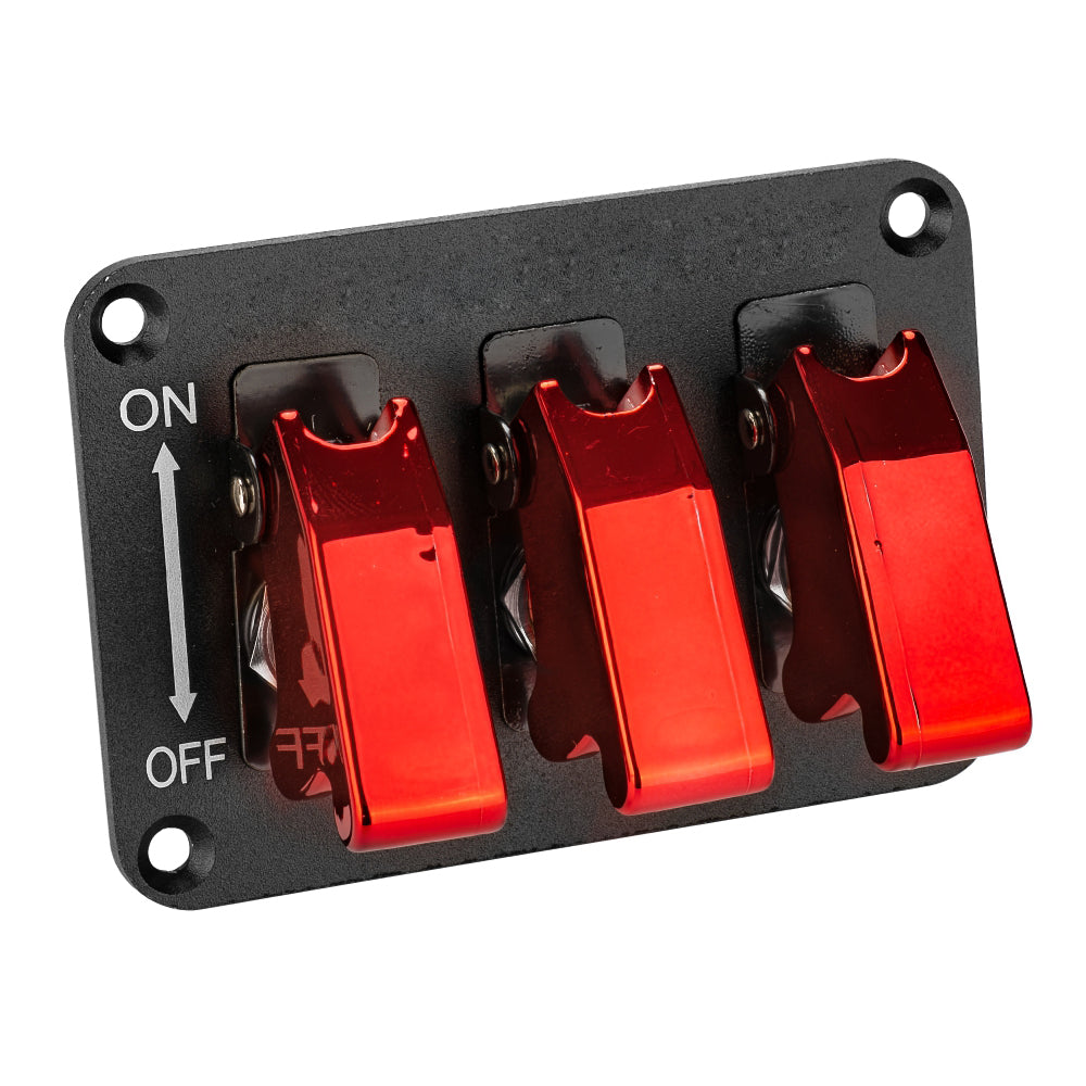 Orange Red DC12V 20A Toggle Switch Panel Carbon Fiber & Red & Blue Racing Car Switch Panel for Racing Car with cable