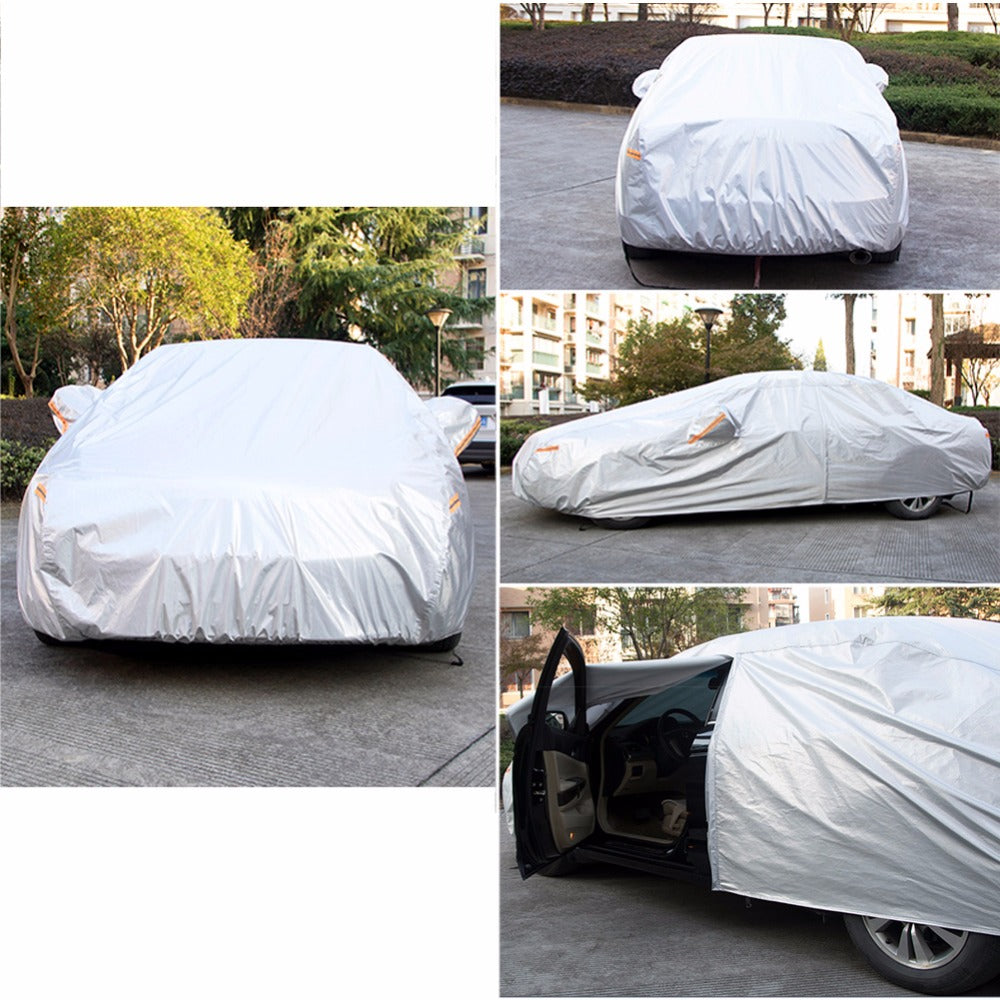 Dark Gray Kayme aluminium Waterproof car covers super sun protection dust Rain car cover full universal auto suv protective for Hyundai