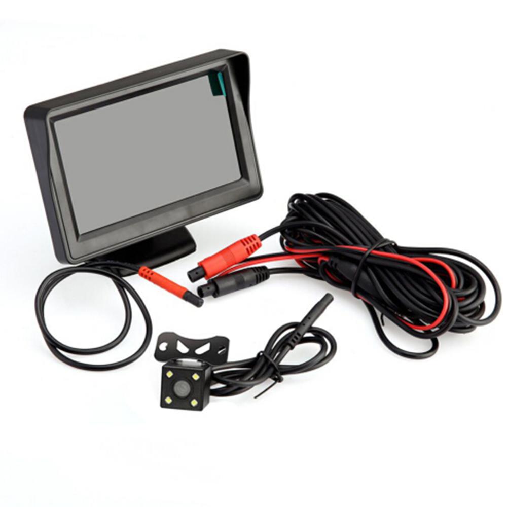 Free Shipping 4.3inch LED Display Car Rear View Camera Monitor Backup Reverse Kit Night Vision Fits for 12V Electrical System - Auto GoShop