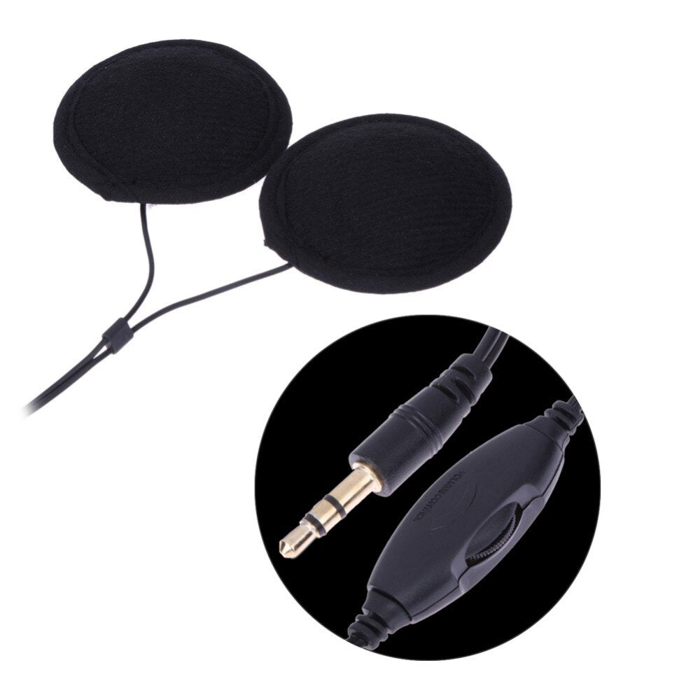 Black Motorcycle Helmet Speakers Earphone Headset MP3 CD Radio Speaker for Motorbike Helmet Headphone for MP3 MP4 GPS Cellphone (Black)