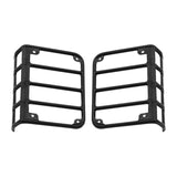 Black 1Pair Metal Rear Tail Light Guards Covers for 07-17 Jeep Wrangler JK JKU Back Lamps Guards Covers Car styling Black Rear New