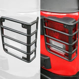 Dark Red 1Pair Metal Rear Tail Light Guards Covers for 07-17 Jeep Wrangler JK JKU Back Lamps Guards Covers Car styling Black Rear New