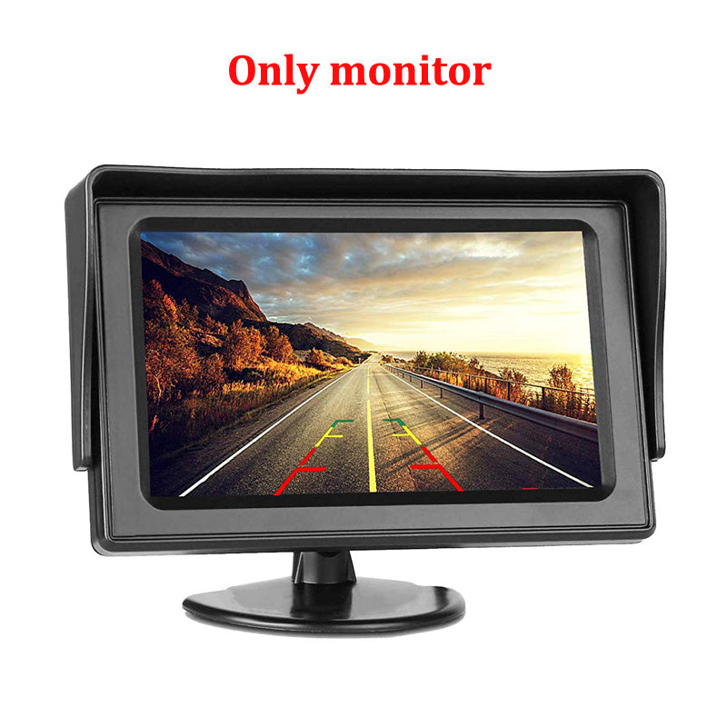 Bisque YuanTing Auto LED Backup Rear View Camera Night Vision Kit with 4.3" TFT LCD Car Monitor Screen Parking Assistance System DC 12V