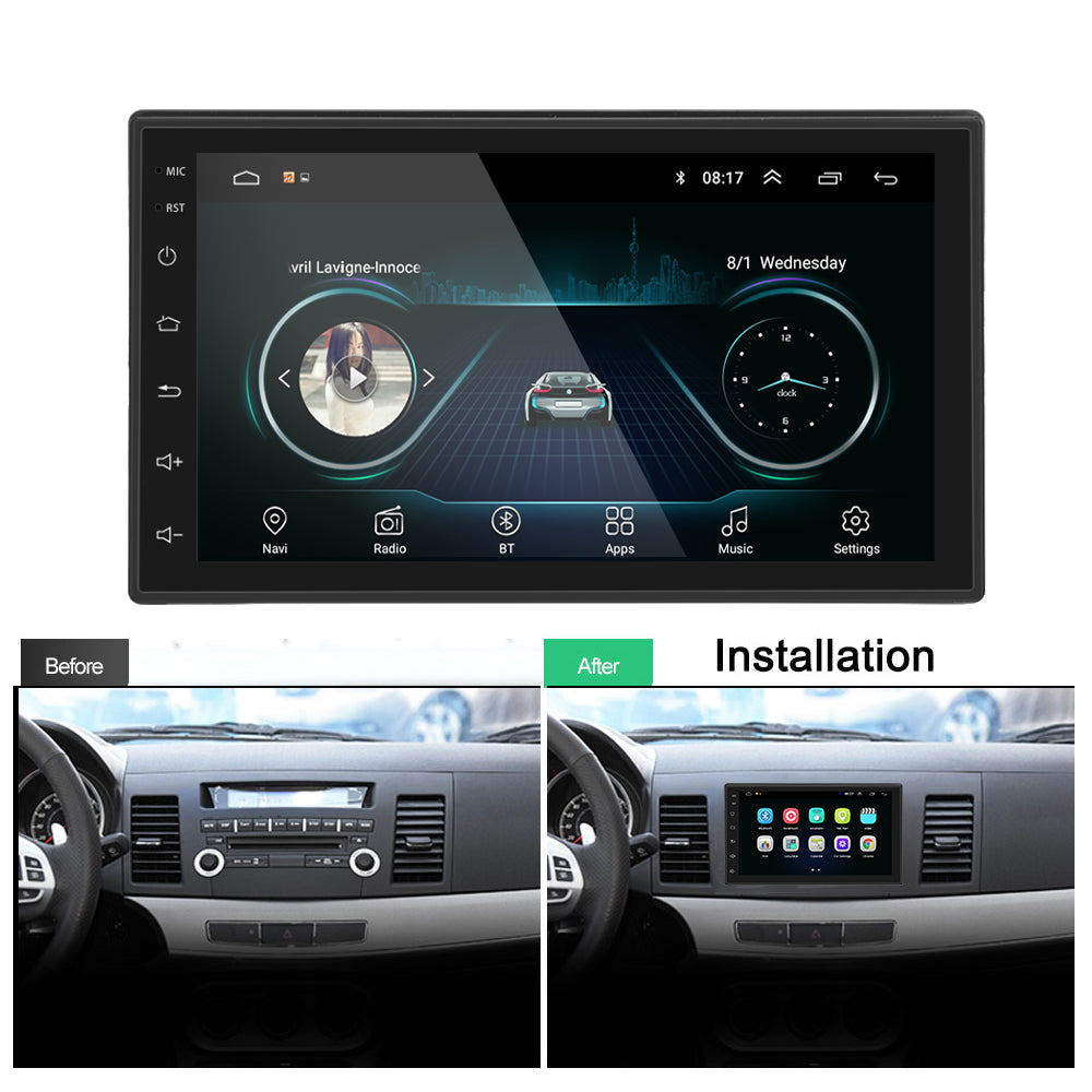Medium Sea Green Podofo 2 din Car Radio Android GPS Multimedia Player Autoradio 7'' Touch Screen Bluetooth FM WIFI Auto Audio Stereo Mirrorlink