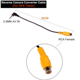 Orange RCA to 2.5mm AV IN Converter Cable for Car Rear View Reverse Parking Camera to Car DVR Camcoder GPS Tablet