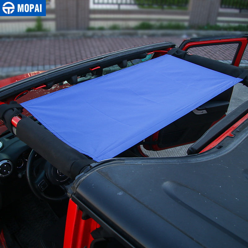 Cornflower Blue MOPAI Car Roof Cover for Jeep Wrangler Car Top Cover Car Accessories for Jeep Wrangler JK YJ TJ JK JKU 1987-2018 Car Styling