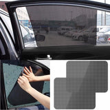 2Pcs Car Rear Window Side Sun Shade Cover Block Static Cling Visor Shield Screen Sticker Car Sun Shades Film Protection Window - Auto GoShop