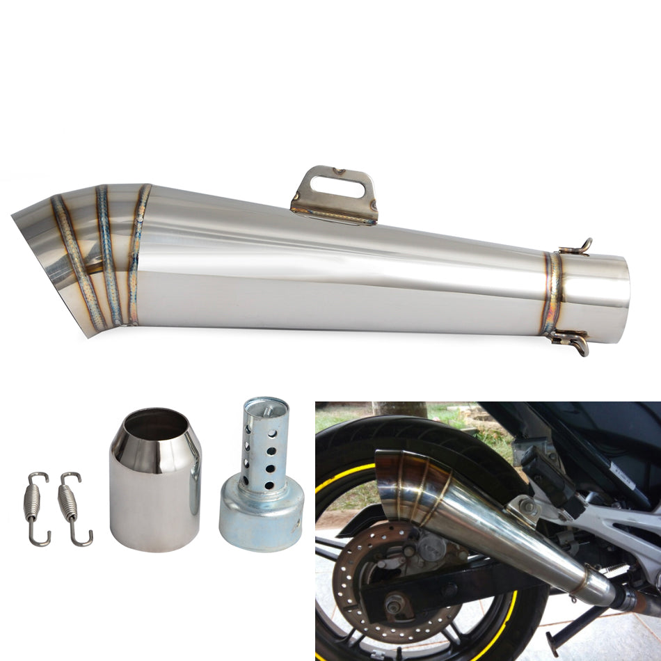 Gray Exhaust Muffler Pipe For Honda Yamaha MT09 FZ09 FZ07 MT07 For Kawasaki Z750 Z800 Z900 For Suzuki GSXR 750 1000 For KTM Duke ADV